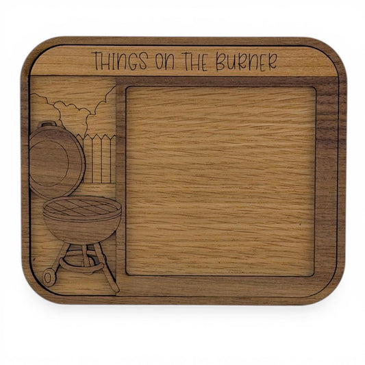 Things On The Burner - Grilling Themed Sticky Note Pad Holder