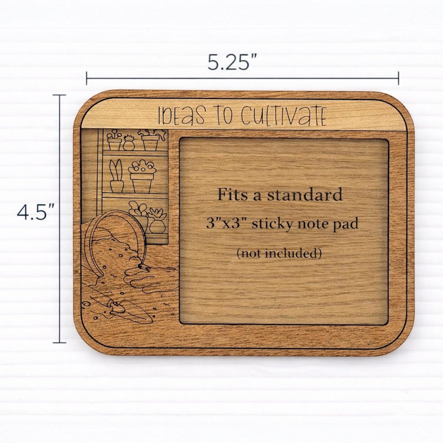 Gardening Themed Sticky Note Pad Holder