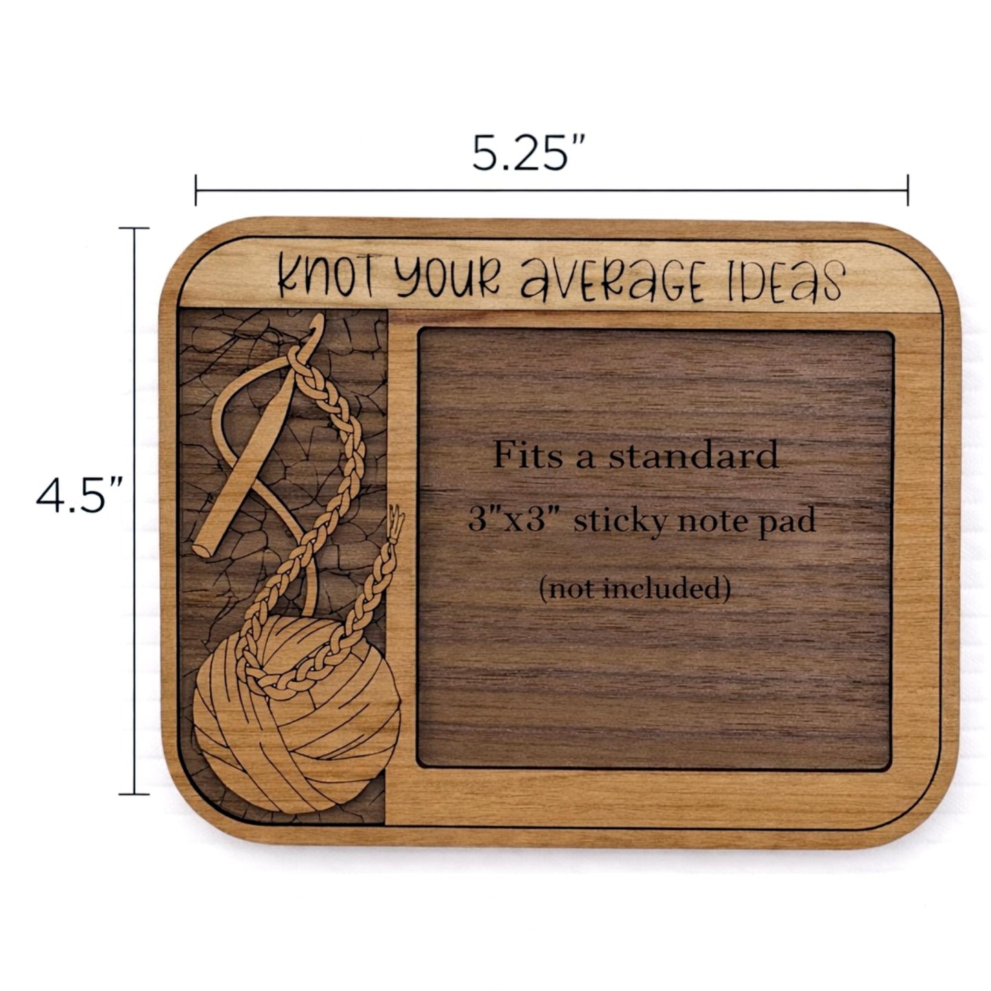 Crochet, Knitting Themed Sticky Note Pad Holder